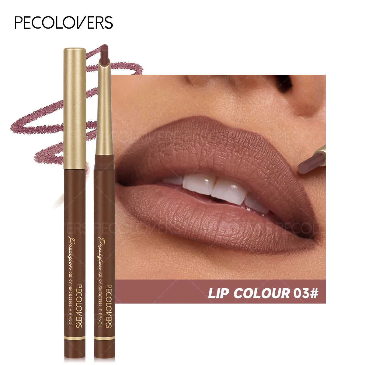 Matte Lipstick Lip Liner Pen Nude Long-lasting Waterproof Smooth