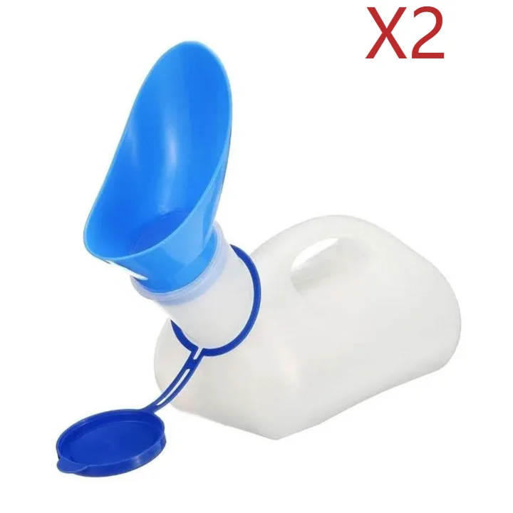 1000ML Portable Urinal Bottle – Unisex Travel & Camping Aid Portable Urinal Bottle Zpaxo 2PCS
