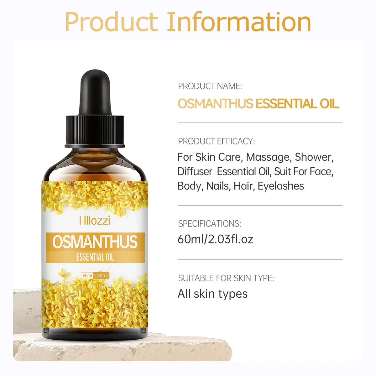 100ml/60ml/30ml Osmanthus essential oil Plant essential oil Pure essential oil Humidifier Aromatherapy Soap DIY Production Zpaxo