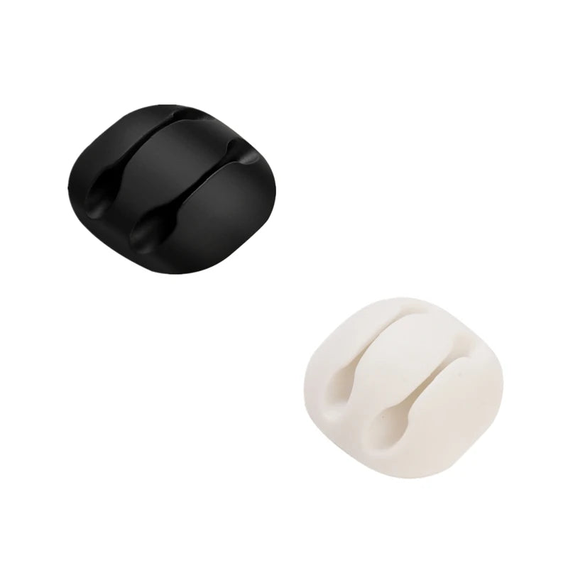 1- Silicone USB Cable Organizer Winder Desktop Tidy Management Clips Zpaxo