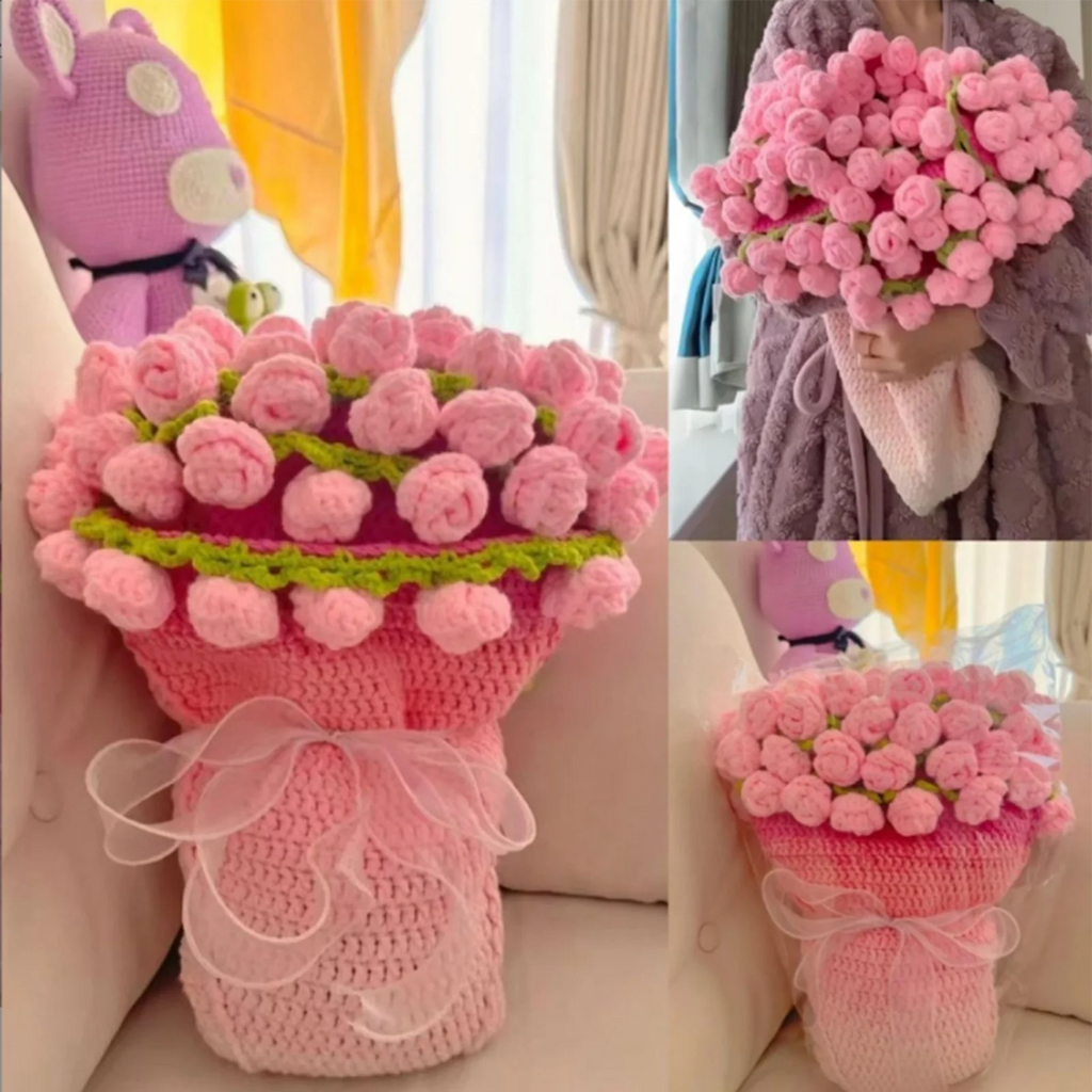 Beginner Crochet Blanket Easy Learn Complete Craft Supplies Bouquet