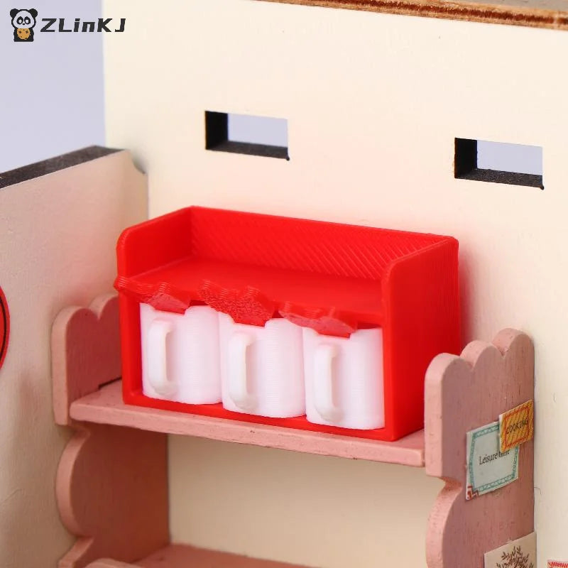 ▶1Pcs Mini Cartoon Seasoning Jar Model 1/12 Dollhouse Kitchen Decoration Dolls House Scene Accessories Pretend Play Toys Zpaxo