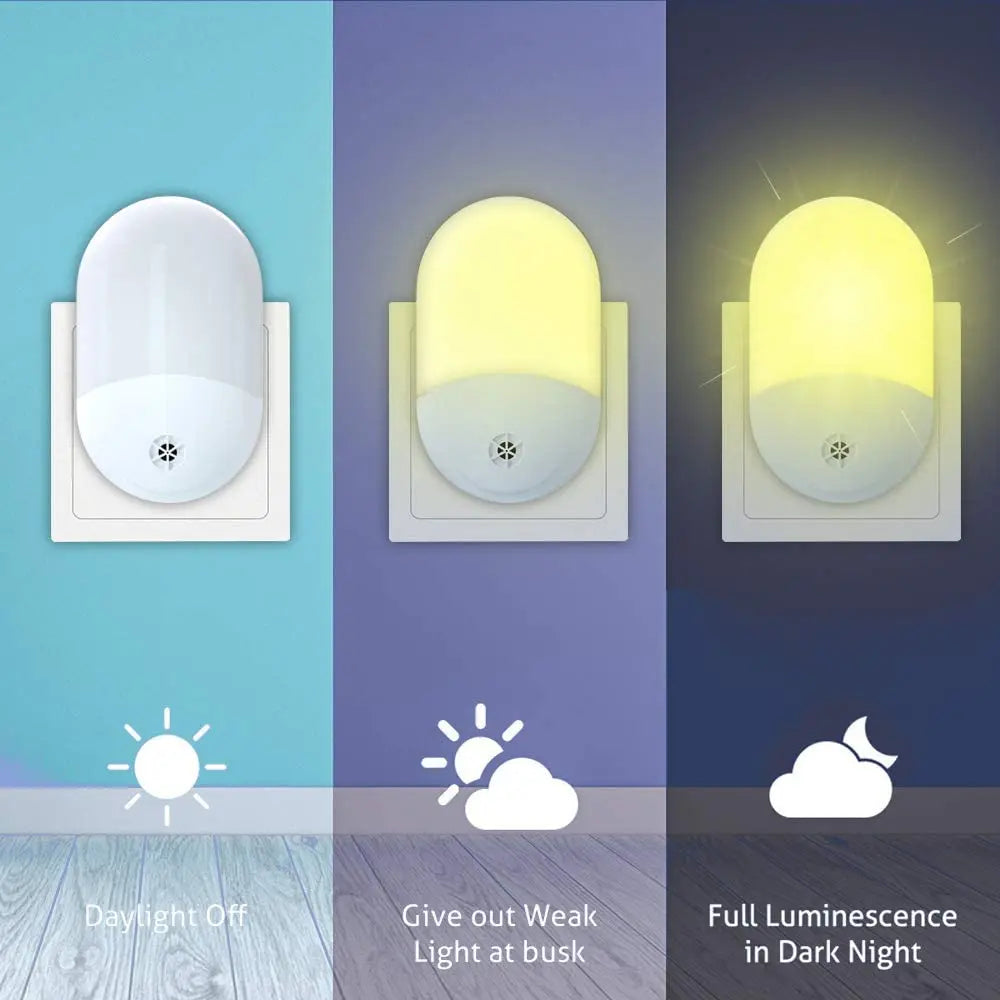 Children Bedroom Lamp LED Night Light EU US UK Plug-in Smart Sensor Zpaxo