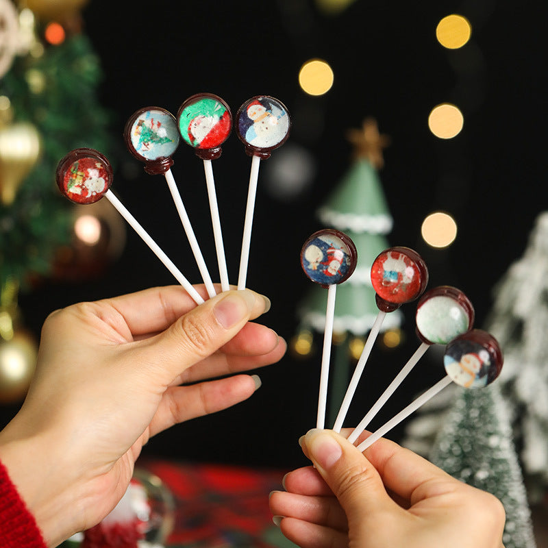 Creative Christmas Candy Star Lollipops Gift for Friends Zpaxo
