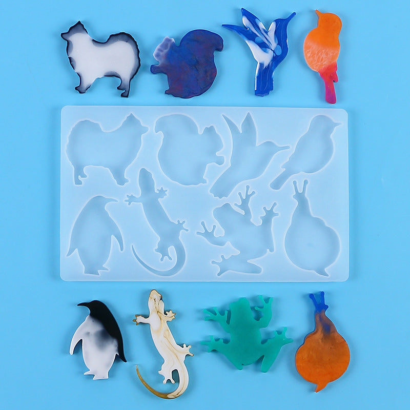 DIY Crystal Drip Silicone Mold for Keychains (1pc)