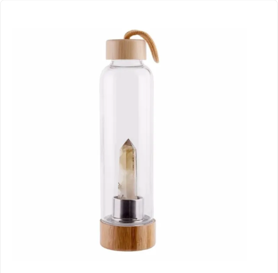 Crystal Bamboo Water Bottle Zpaxo