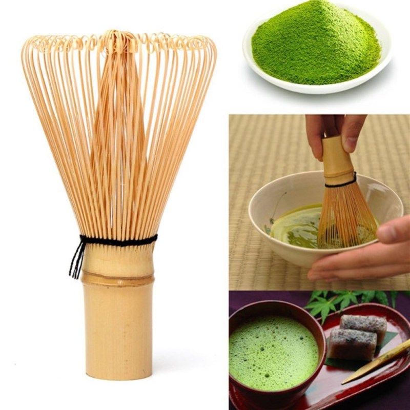 Japanese Bamboo Matcha Whisk, 64 Prongs Zpaxo