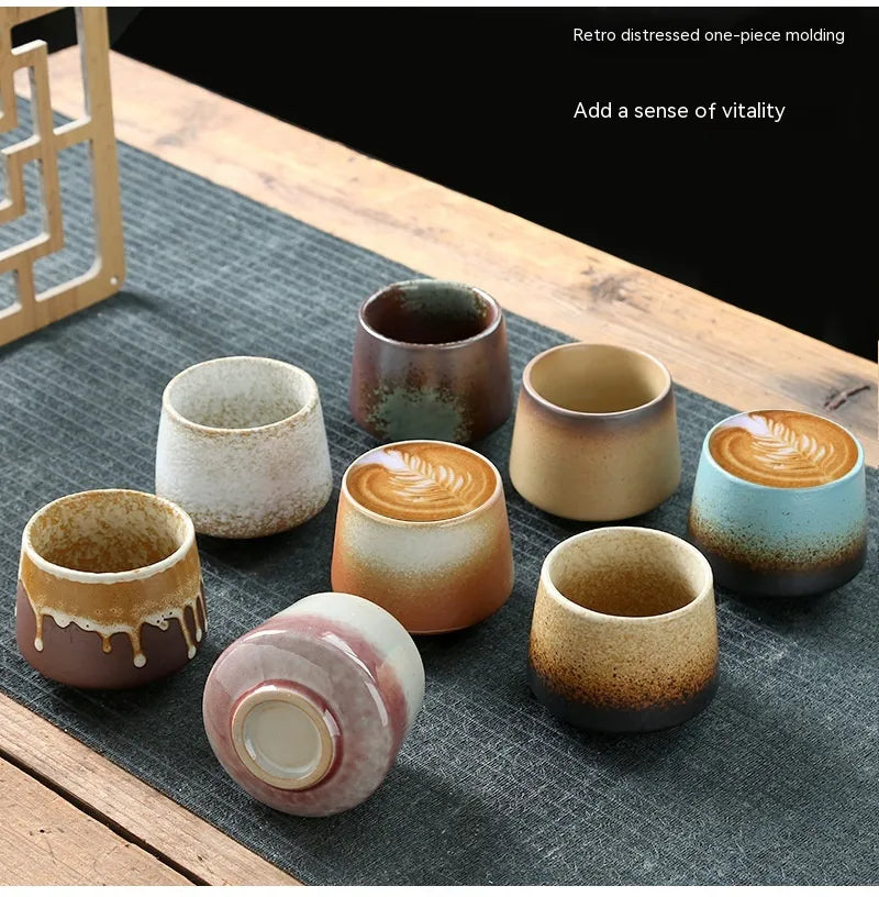 Retro Stoneware Ceramic Cup Zpaxo