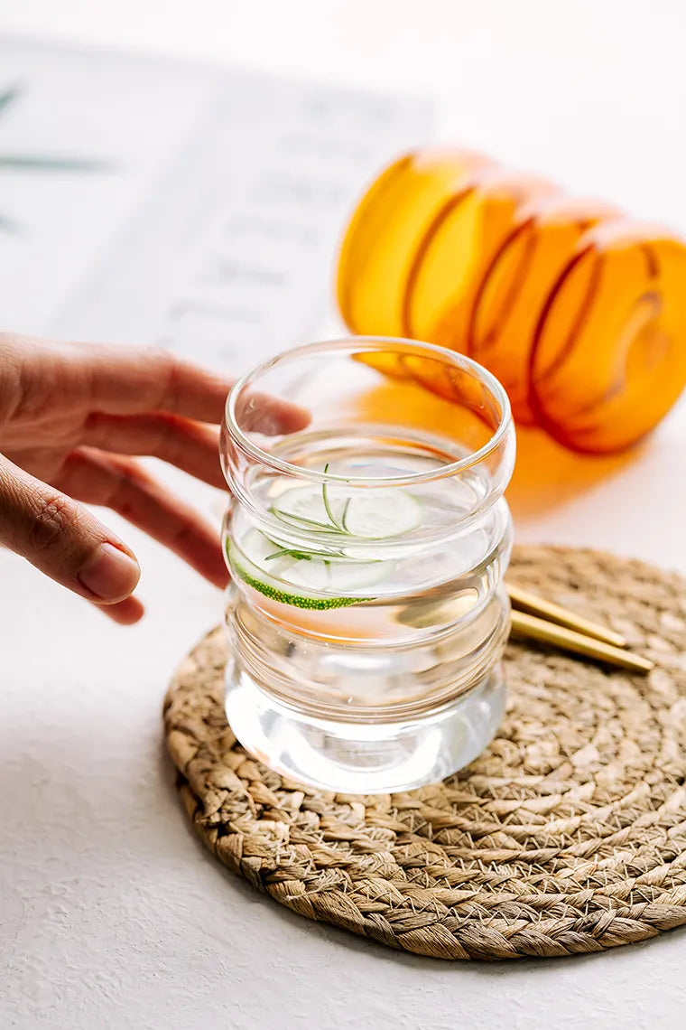 Handmade Amber Heat-Resistant Glass Cup Zpaxo
