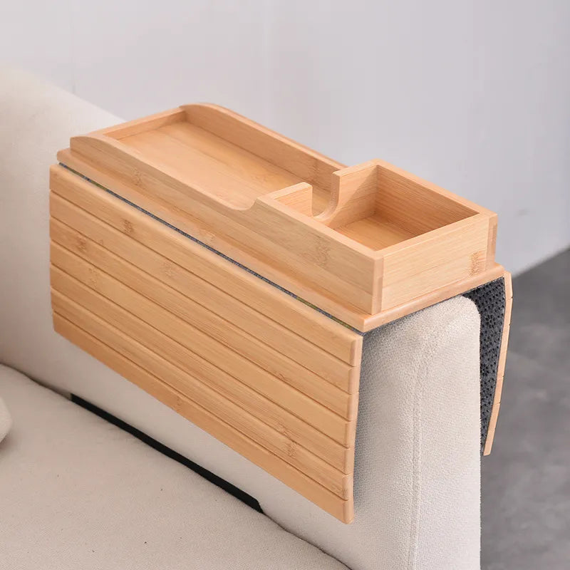 Bamboo Sofa Arm Rest Tray Zpaxo