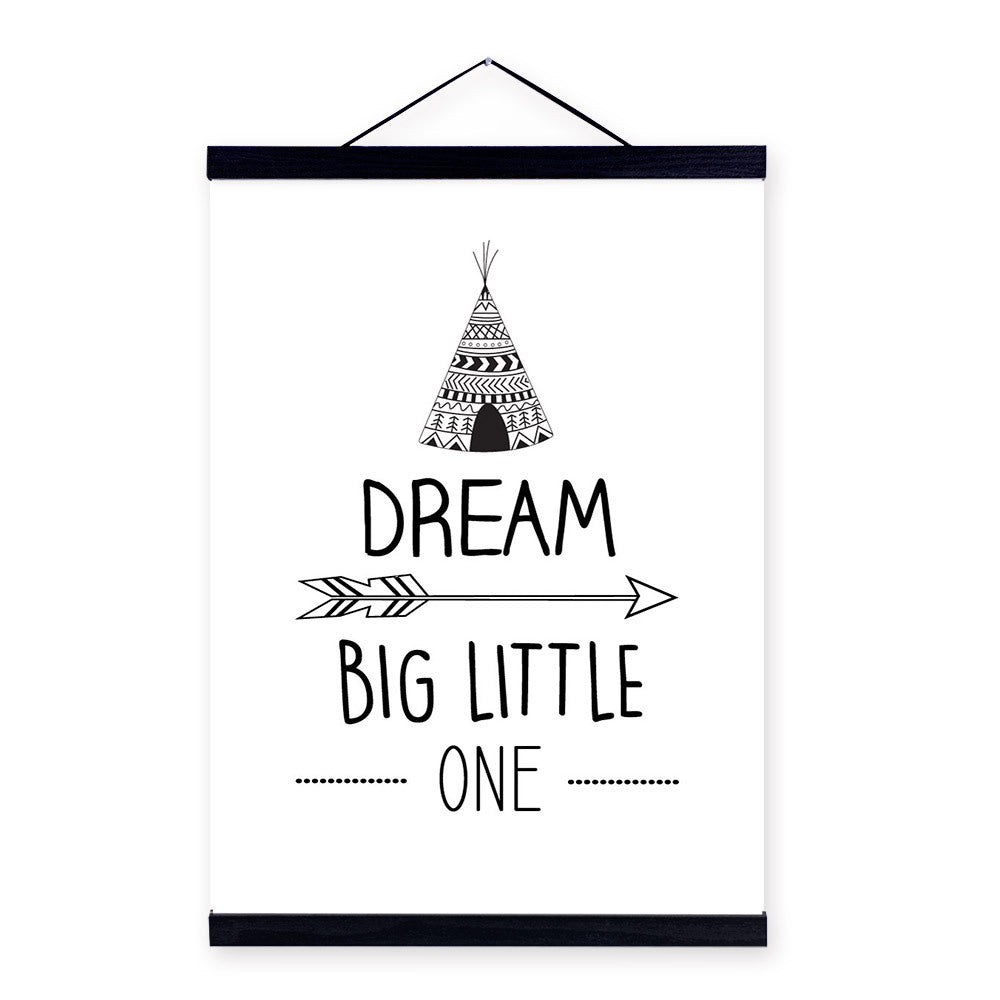 Minimalist Wall Art with Solid Wood Frame