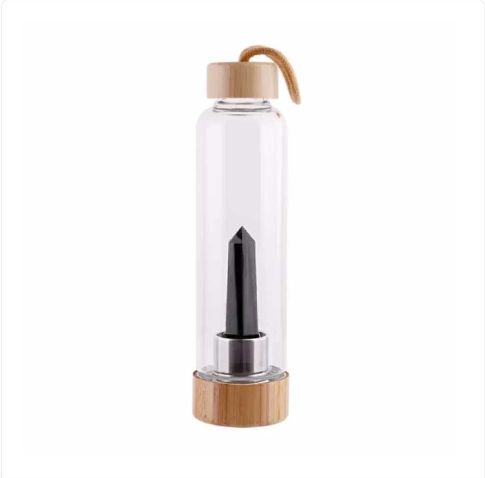 Crystal Bamboo Water Bottle Zpaxo