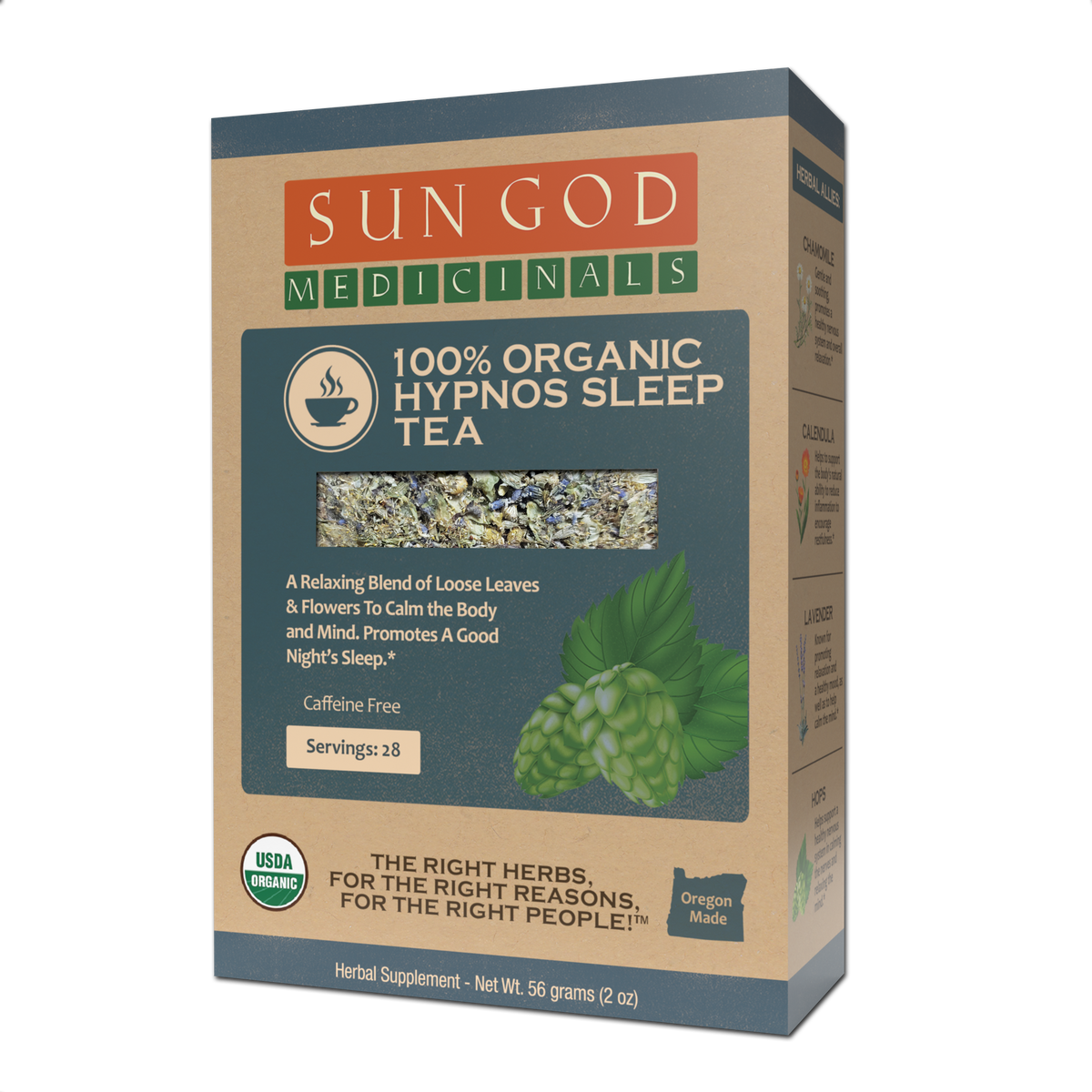 Hypnos Sleep Organic Herbal Tea Zpaxo 2 oz