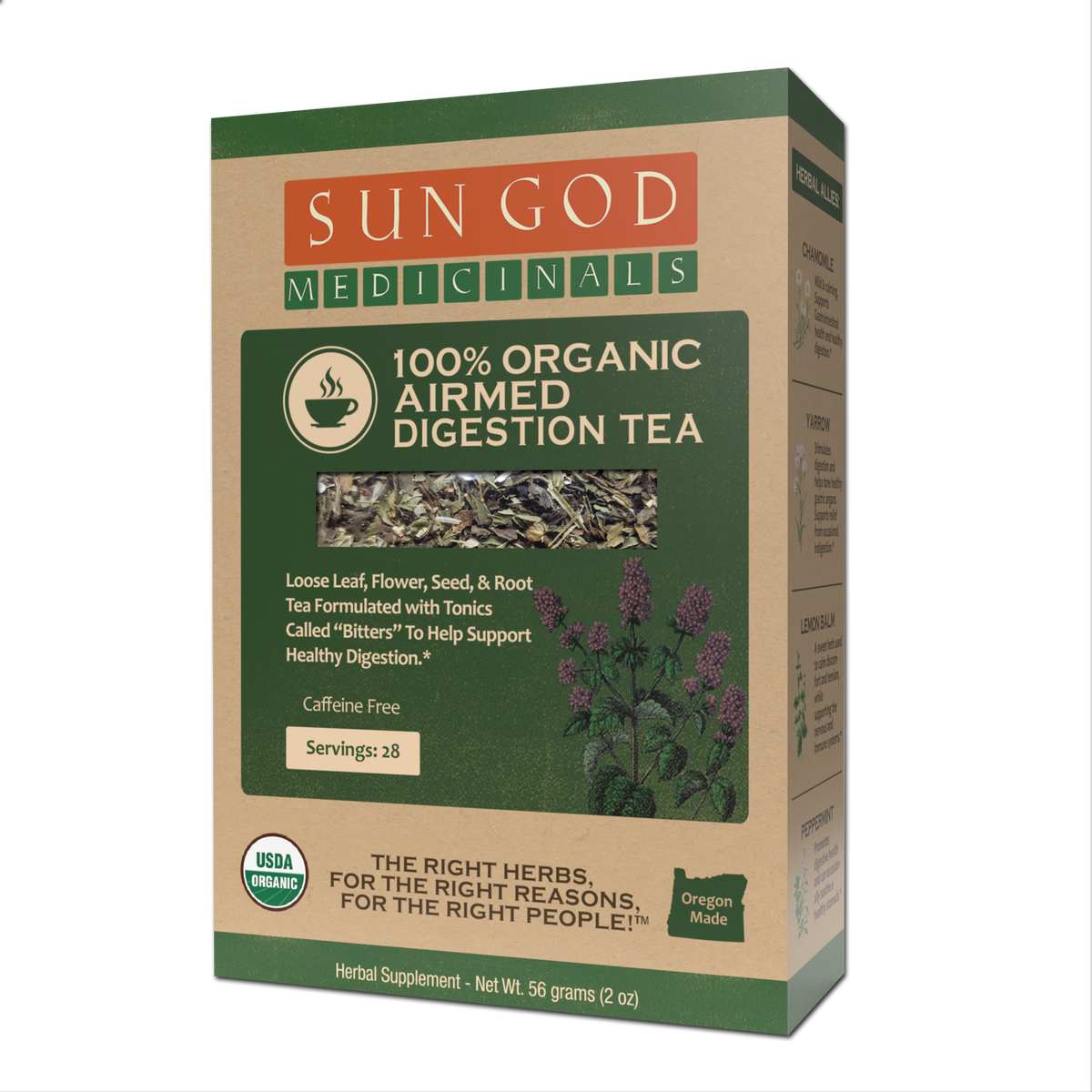 Airmed Digestion Organic Herbal Tea Zpaxo