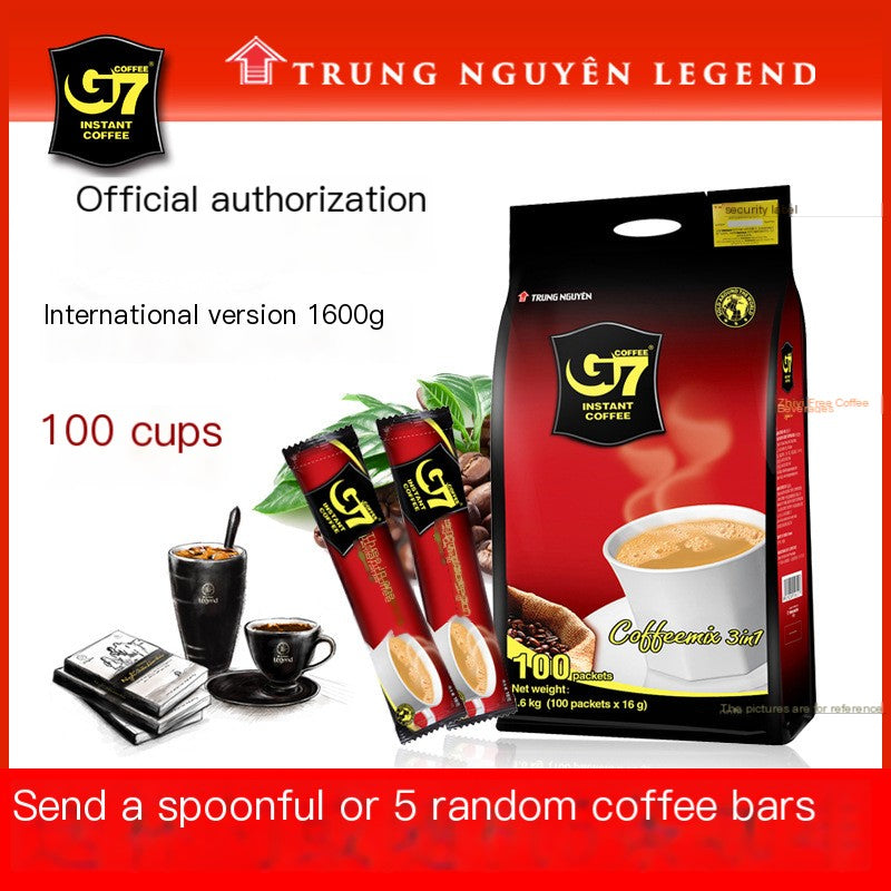 Vietnamese G7 Instant 3-in-1 Coffee Powder (1600g, 100 Packs) Zpaxo