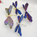 Colorful Electroplated Dragonfly Crystal Decor Piece