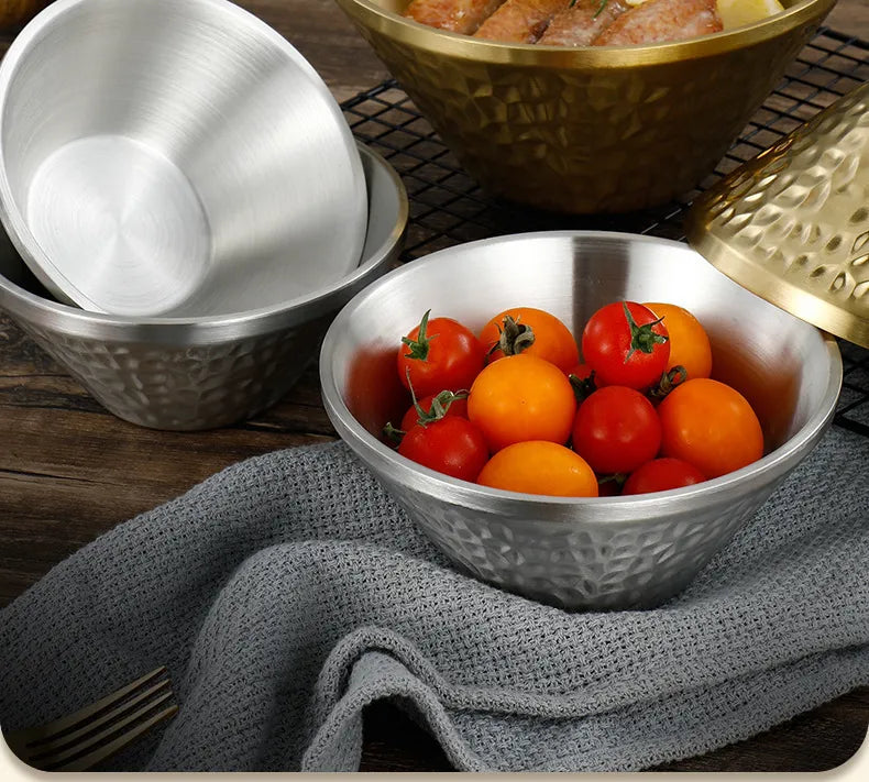 Stainless Steel Bamboo Hat Rice Bowl Zpaxo