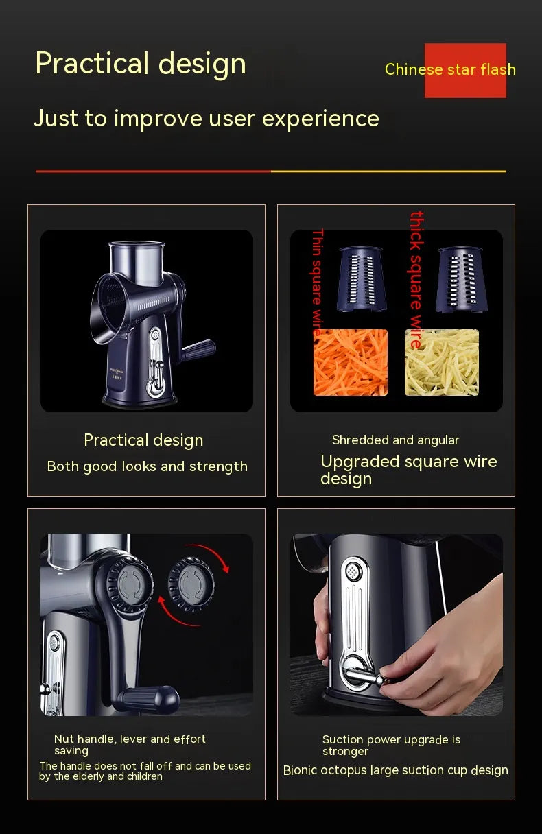 Multi-Function Vegetable Grater Shredder Zpaxo
