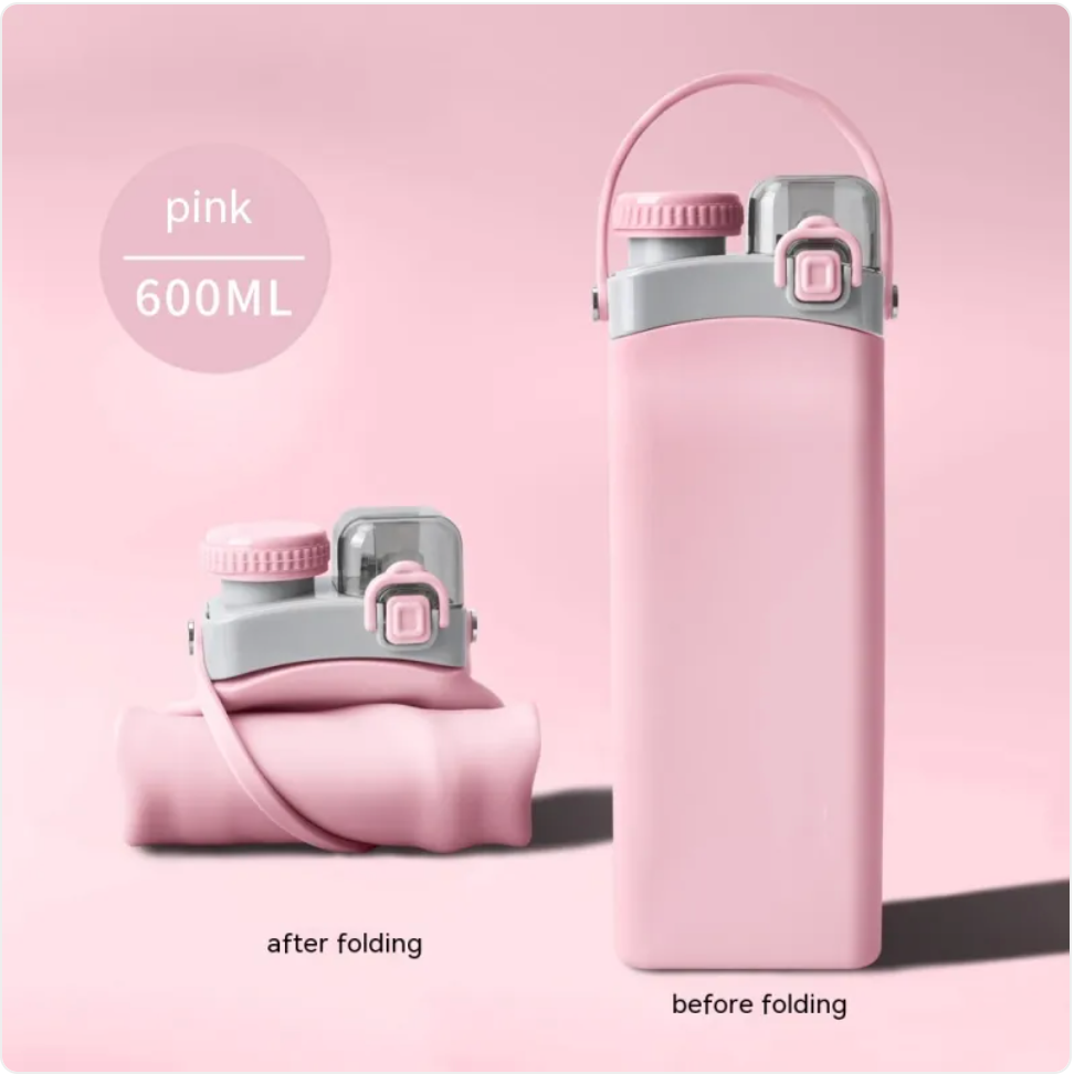 Silicone Folding Travel Cup Zpaxo Pink