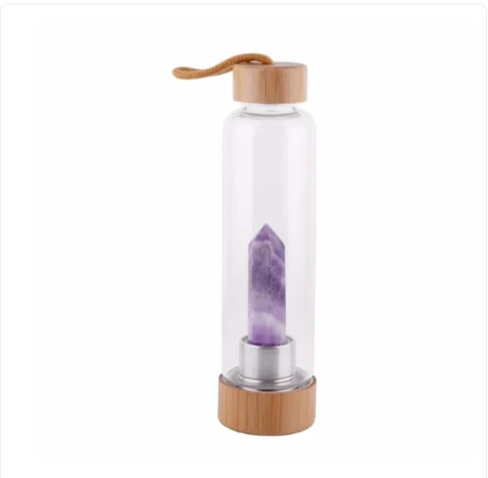 Crystal Bamboo Water Bottle Zpaxo